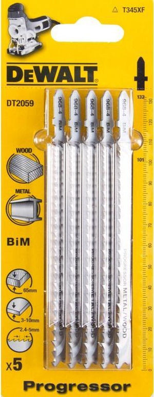 Dewalt accessoires dewalt dt2059 bim decoupeerzaagblad progressor - 2.4-5mm tandafstand - hout metaal (5st)