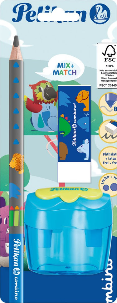 Pelikan starterset combino - assorti - grafietpotlood gum slijper