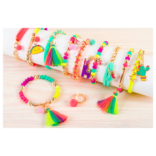 Spectron make it real - neon armbanden met bedeltjes maken - maak 10 armbanden en een ring