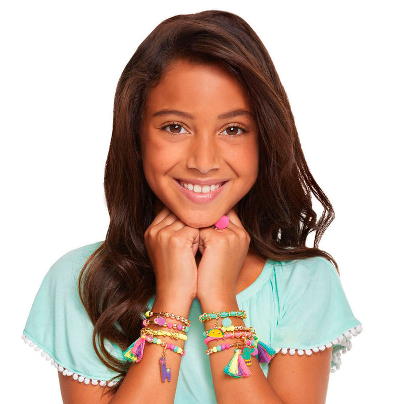 Afbeelding laden in galerijviewer, Spectron make it real - neon armbanden met bedeltjes maken - maak 10 armbanden en een ring
