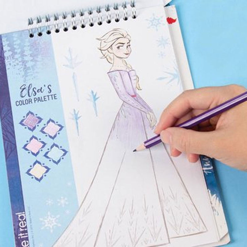 Load image into Gallery viewer, Spectron Frozen Sketchen Stickerboek met Stencils
