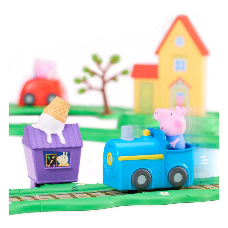 Afbeelding laden in galerijviewer, Gear2play peppa pig whizz around - peppa's rondweg door de stad speelset - modulaire rijbaan voor whizz around voertuigen - interactief met muziek en geluid

