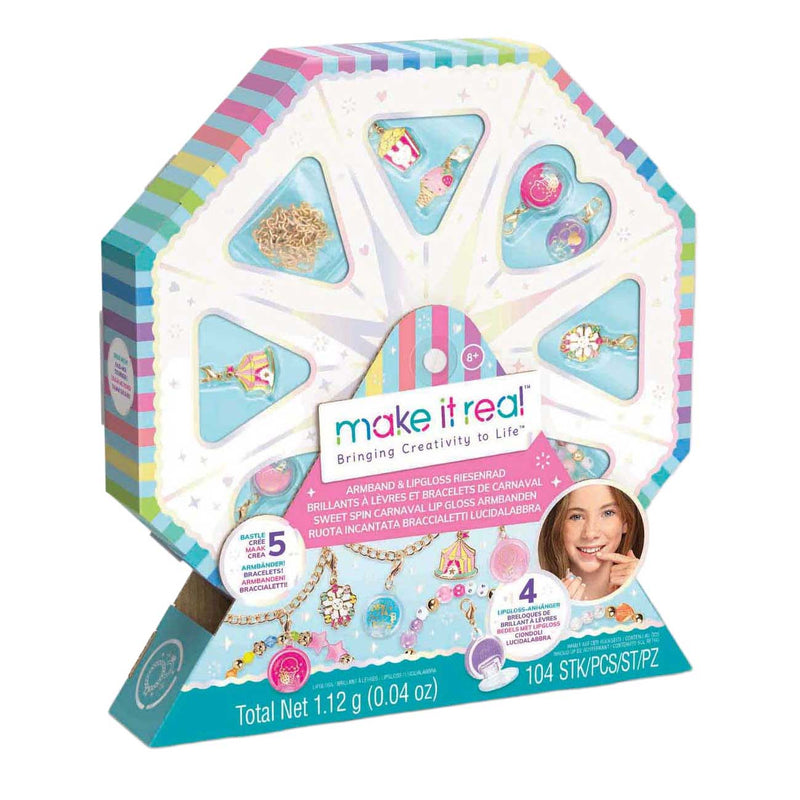 Load image into Gallery viewer, Spectron make it real - sweet spin carnaval lipgloss armbanden set
