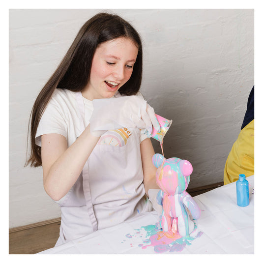 Gear2play pour palz large paint bear 'bubblegum pop' - gietverfset (roze, geel, turquoise)