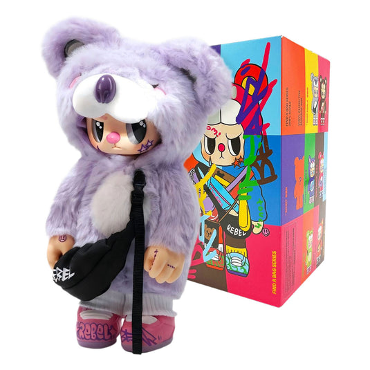 Kimmon rebel bear blind box pluche - 'find a bag' serie - verzamelfiguren