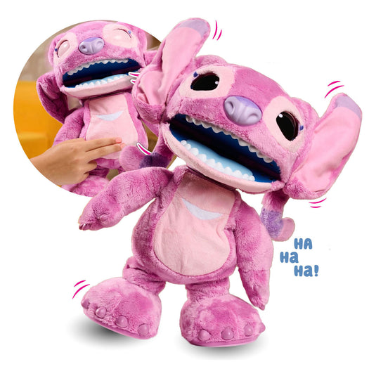 Just play disney stitch - ultimate angel - interactieve pluchen knuffel - brabbelt zijn angel taal, danst, zingt en beweegt