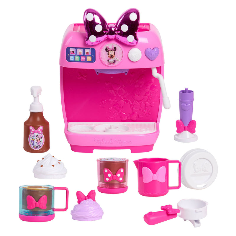 Afbeelding laden in galerijviewer, Just play disney minnie mouse rise shine speelgoed koffiemachine – met licht geluid
