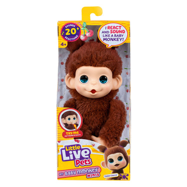 Little live pets my baby mini monkey brown - interactieve knuffel