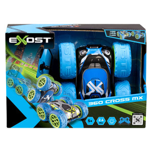 Exost rc 360 cross mx blauw - rc auto - bestuurbare auto - lichtgevende koplampen