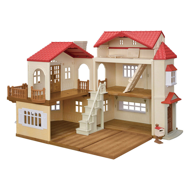 Afbeelding laden in galerijviewer, Sylvanian families 5708- groot poppenhuis met geheime speelkamer- poppenhuis- te combineren met startershuis ( 5567) tot een mega poppenhuis
