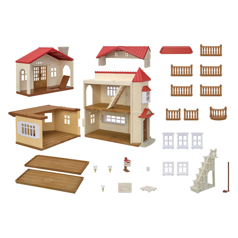 ギャラリービューアに画像をロードする, Sylvanian families 5708- groot poppenhuis met geheime speelkamer- poppenhuis- te combineren met startershuis ( 5567) tot een mega poppenhuis
