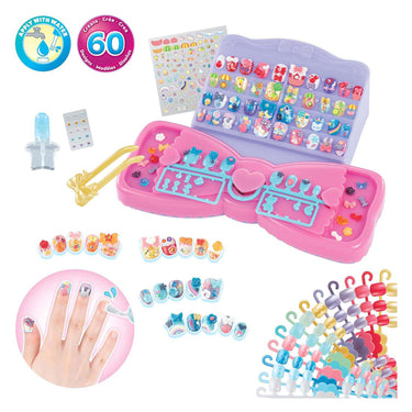 Aquabeads veelkleurige nagelset voor kinderen- complete nagelstudio inclusief 60 nagels