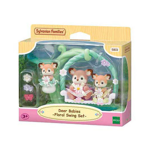 Load image into Gallery viewer, Sylvanian families 5801 baby hertjes en bloemen schommel
