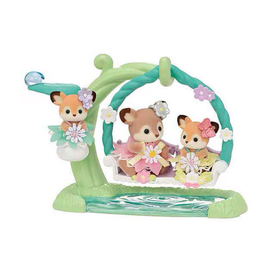 Sylvanian families 5801 baby hertjes en bloemen schommel