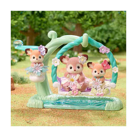 Sylvanian families 5801 baby hertjes en bloemen schommel