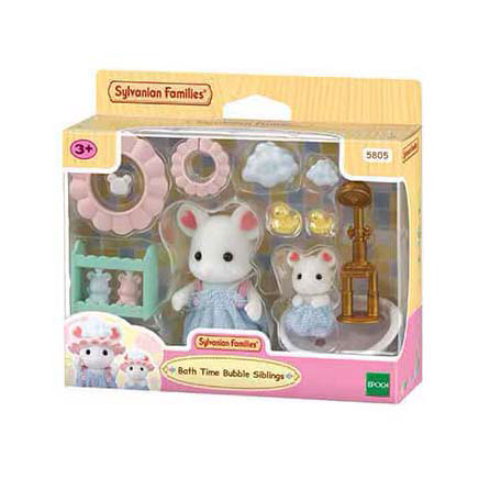 Sylvanian families 5805 bubbel badtijd broer zus