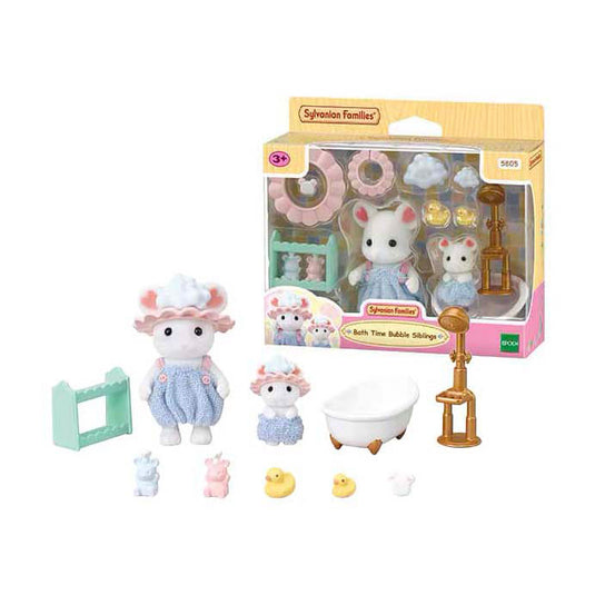 Sylvanian families 5805 bubbel badtijd broer zus