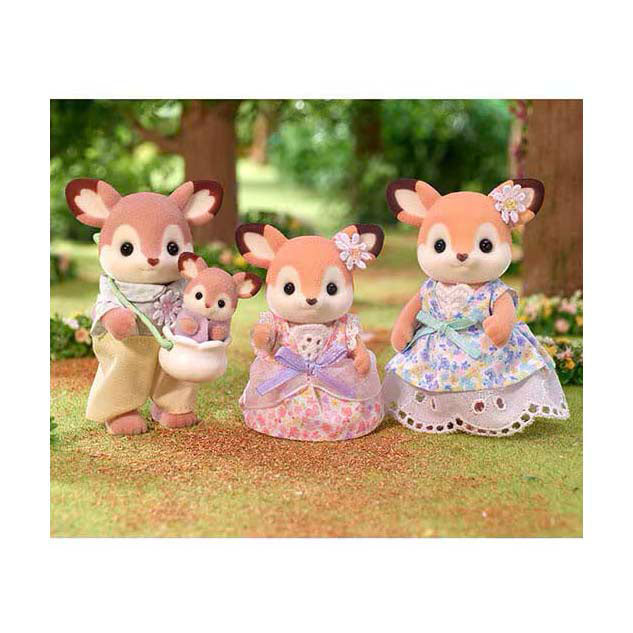 Chargez l'image dans la visionneuse de la galerie, Sylvanian families 5799 familie hert- 4 fluweelzachte speelfiguren
