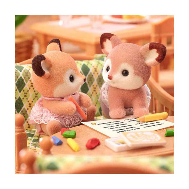 Afbeelding laden in galerijviewer, Sylvanian families 5800 tweeling herten- 2 fluweelzachte speelfiguren
