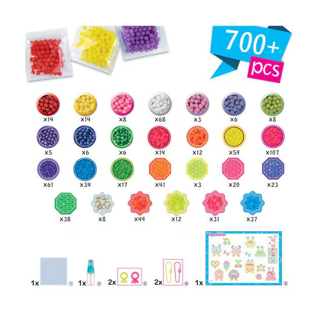 Afbeelding laden in galerijviewer, Aquabeads neon gekke monsters set- kleurrijke parels die magisch aan elkaar plakken door water
