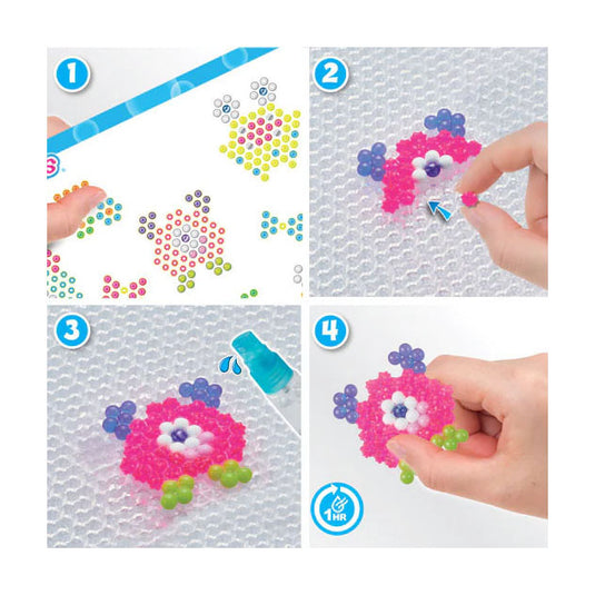 Aquabeads neon gekke monsters set- kleurrijke parels die magisch aan elkaar plakken door water