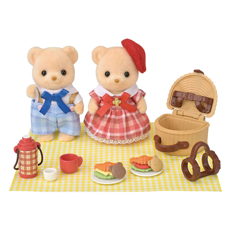 Load image into Gallery viewer, Sylvanian families 5853 biscuit beer zus en broer - picknick set
