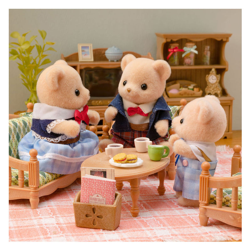 Afbeelding laden in galerijviewer, Sylvanian families 5851 familie biscuit beer- extra fluffy zacht
