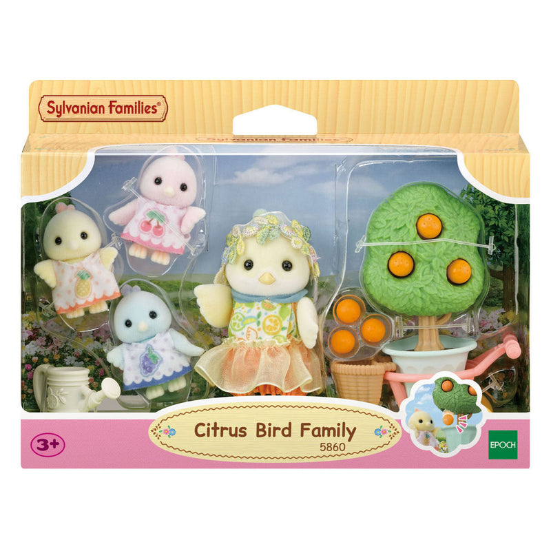 ギャラリービューアに画像をロードする, Sylvanian families 5860 familie citroenvogel- fluweelzachte speelfiguren voor in poppenhuis
