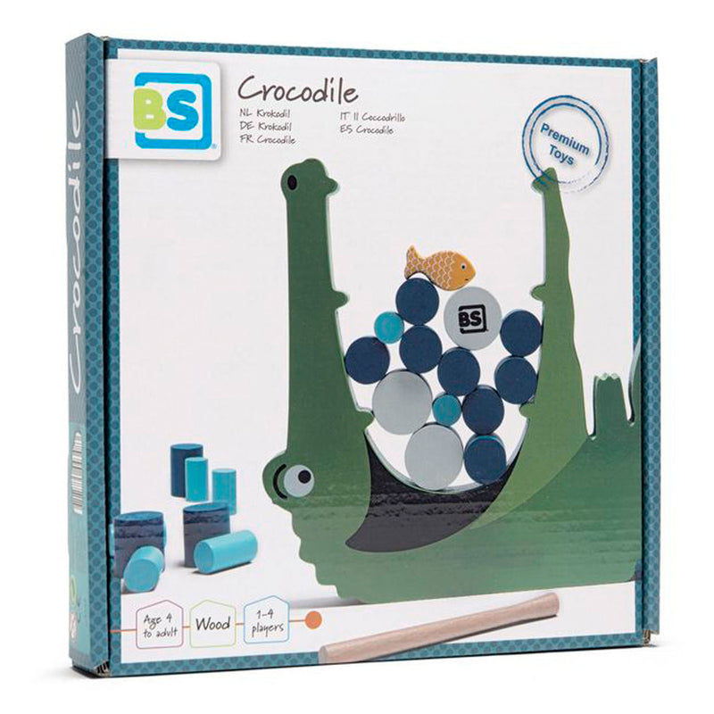 Load image into Gallery viewer, BS Toys Krokodil Hout Balans en Stapelspel
