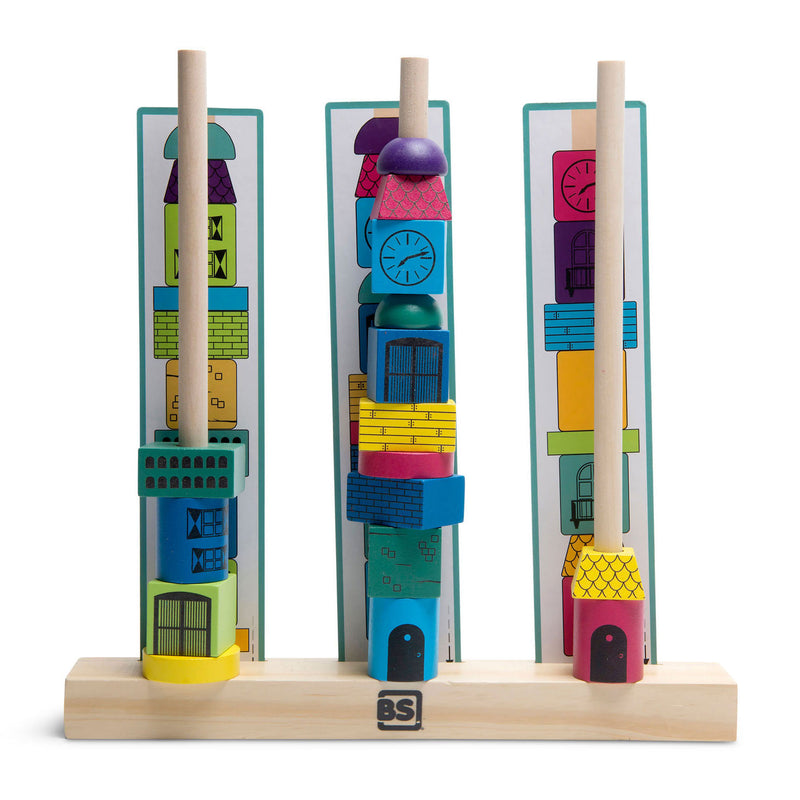 Load image into Gallery viewer, BS Toys Stapeltorens Hout Stapelspel
