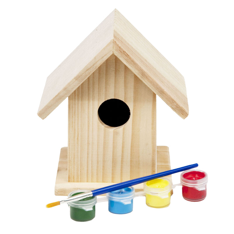 Load image into Gallery viewer, Bs toys maak je eigen houten vogelhuisje bouwset
