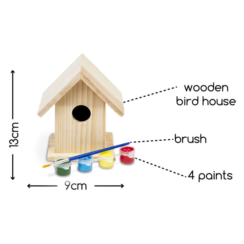Load image into Gallery viewer, Bs toys maak je eigen houten vogelhuisje bouwset
