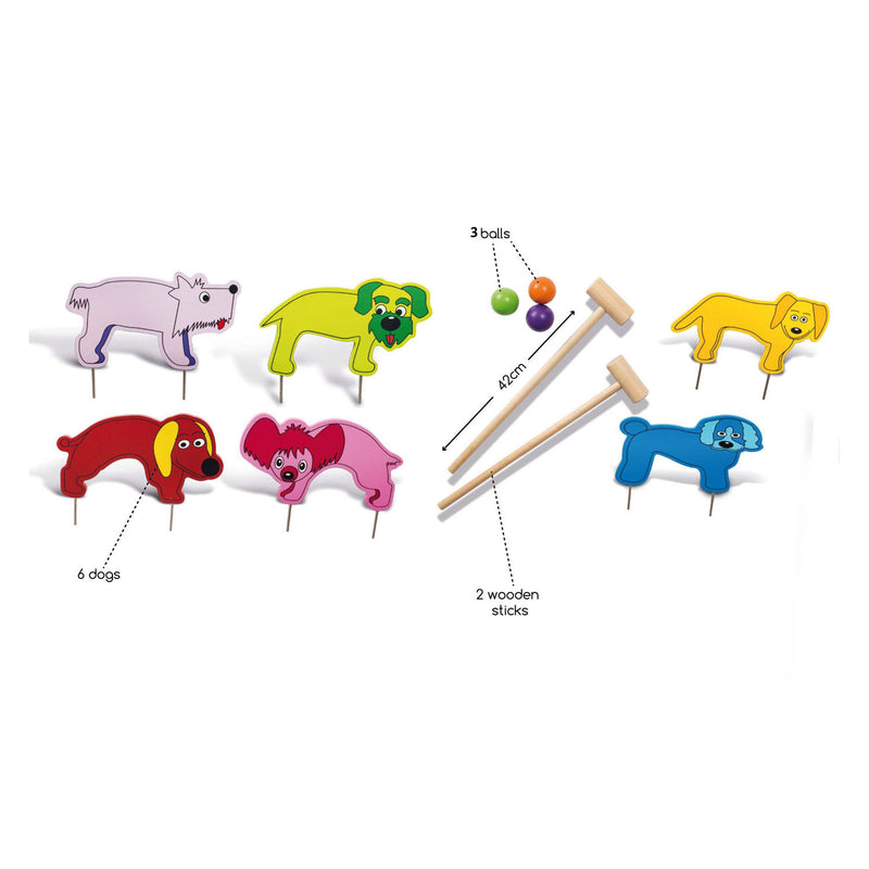Load image into Gallery viewer, Bs toys houten croquet junior buitenspel
