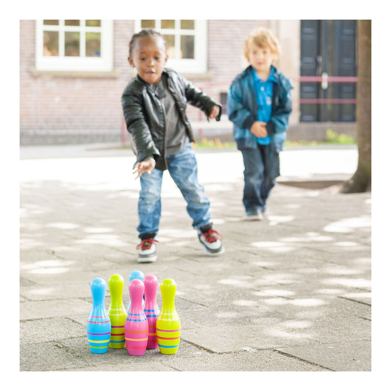 Load image into Gallery viewer, Bs toys houten bowlingset skittels junior, 7dlg.

