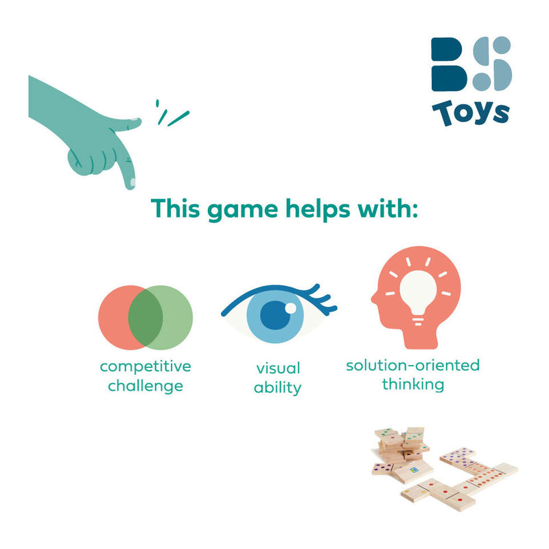 Load image into Gallery viewer, Bs toys mega houten domino spel, 28dlg,.

