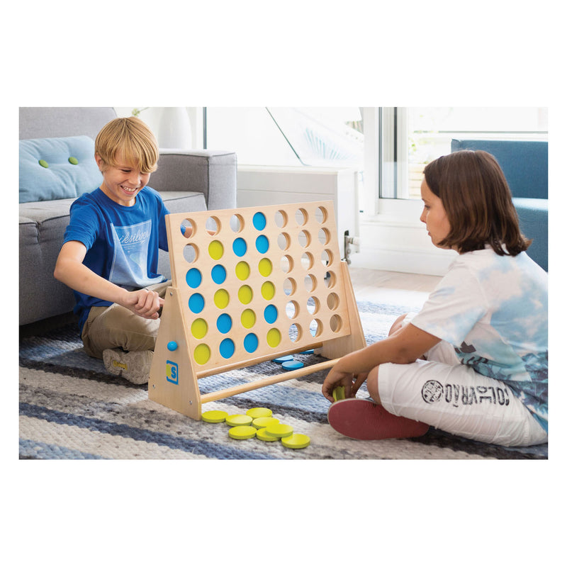 Load image into Gallery viewer, Bs toys mega houten vier bij elkaar spel, 43dlg
