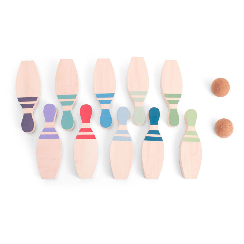 Load image into Gallery viewer, Bs toys houten bowlingset, 12dlg.
