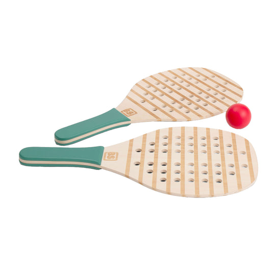 Bs toys houten padel-rackets - padelrackets - padel rackets kinderen - buitenspeelgoed voor kinderen - educatief speelgoed - cadeau kind - houten speelgoed - buiten speelgoed - strandspeelgoed - sport