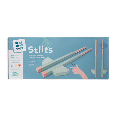 Bs toys houten stelten groen, 2dlg.