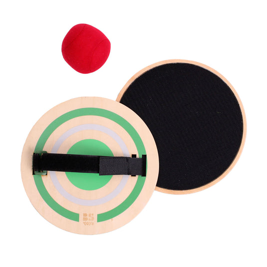Bs toys vang spel - houten speelgoed - sport - vang werpspel met klittenband