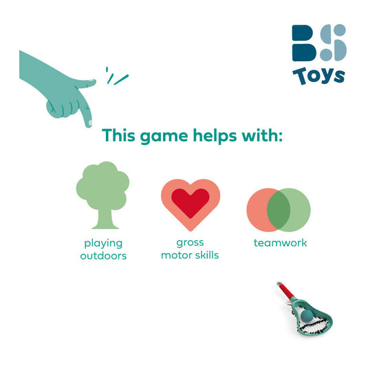 Bs toys lacrossekit - lacrosse rackets kinderen - buitenspeelgoed van bioplastic - buitenspelen - balsport