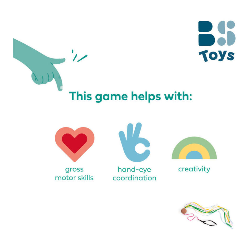 Afbeelding laden in galerijviewer, Bs toys poi slinger - dansen - bewegen - cadeau kind - met gekleurde linten
