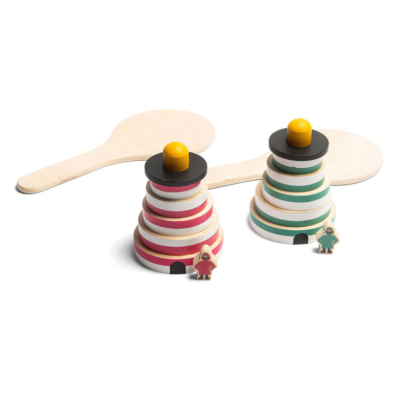 ギャラリービューアに画像をロードする, Bs toys bs vuurtoren estafette - fsc hout - 2 tot 8 spelers - estafettespel - actief spel
