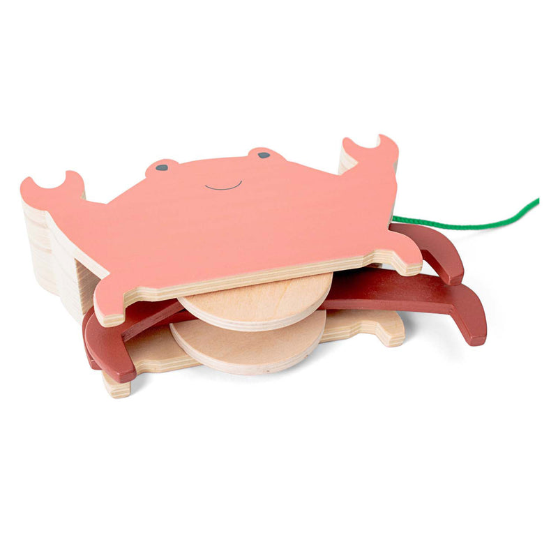 Load image into Gallery viewer, Bs toys houten krab met trekkoord
