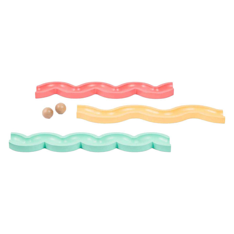 Load image into Gallery viewer, Bs toys houten ballenbaan geef door en speel - 4dlg.
