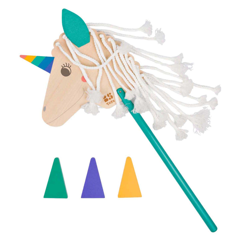 Load image into Gallery viewer, Bs toys houten eenhoorn stokpaard - 4dlg.
