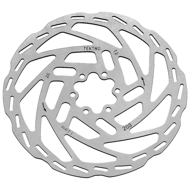Tektro remschijf tr203-54 203mm 2,3mm 6-gaats zilver
