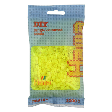 Hama midi strijkkralen - geel neon (034), 1000st.