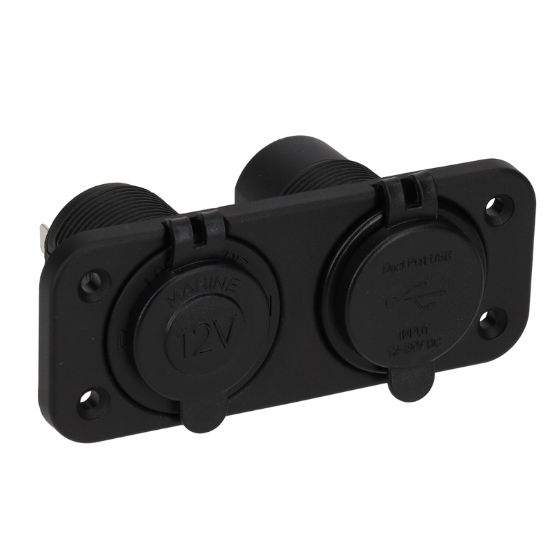 Laden Sie das Bild in Galerie -Viewer, Power line 12 volt contactdoos uni en usb-a + usb-c lader - inbouw
