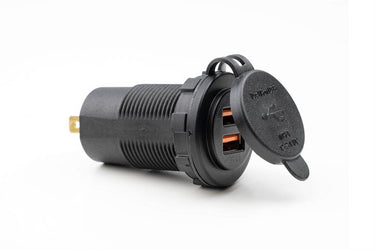 Power line usb lader inbouw met usb-a 2.4a en usb-a qc3.0